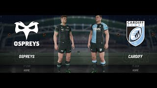 Rugby 25 Gameplay Ospreys VS Cardiff [upl. by Laet]