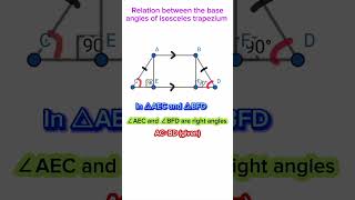 isosceles trapeziod  relationship of base angles [upl. by Aimit]