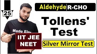 L25 Tollens Test  Oxidation of Aldehyde  JEE NEET AIIMS  12th Organic By A Arora [upl. by Aelram]