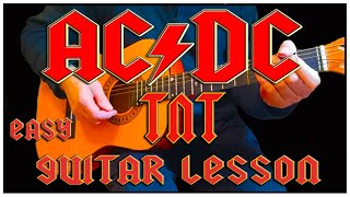 ACDC TNT Easy  On Cheap Acoustic Guitar [upl. by Cadel]