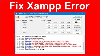 Fix Xampp Error [upl. by Llenwahs678]