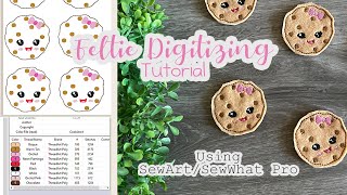 Feltie Digitizing Tutorial Using SewArt SewWhat Pro Planner Felties Drawing JohanaCaudiGs [upl. by Inail]