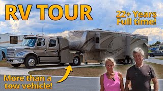 RV TOUR  Custom RV Hauler  43 Mobile Suite DRV  Full Time RV Living with PURPOSE [upl. by Sauveur102]