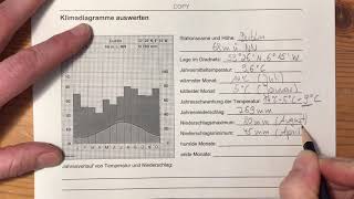 Klimadiagramm auswerten [upl. by Asenev]