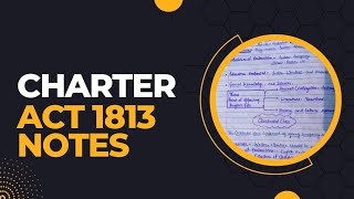 charter act 1813 bed English notes charter 1813 charter act 1830 bef notes in English [upl. by Nnairrek]