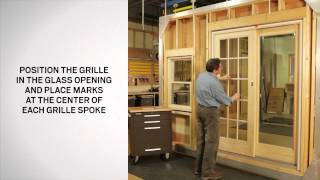 Applying Interior Grilles for 400 amp 200 Series Patio Doors  Andersen Windows [upl. by Elletnahc]