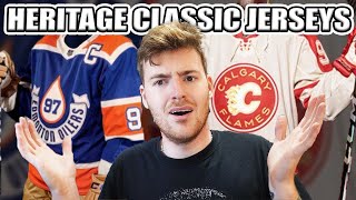 Reacting To The Edmonton Oilers And Calgary Flames Heritage Classic Jerseys [upl. by Nelli552]