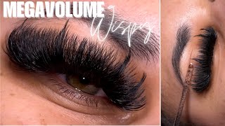 MEGAVOLUME  WISPY Eyelash Extension Tutorial  The BEST Wispy Technique  VIRAL [upl. by Galina]