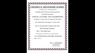 CHILDRENS MONTESSORI SCHOOL  MARCH 18 2024  ANNUAL CULTURAL DAY CELEBRATIONS [upl. by Wolfson156]