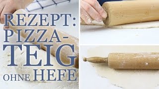 Rezept für Pizzateig ohne Hefe  Nur 5 Zutaten  Pizzateig selber machen  Talude [upl. by Ellora]