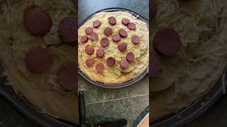 Barbecue kielbasa pizza shorts pizza food recipe creative asmr entertainment cheese￼ [upl. by Tikna]