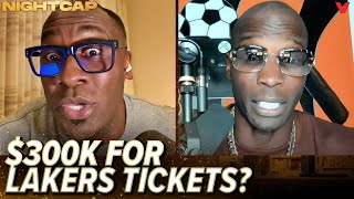 Chad Johnson in DISBELIEF over Shannon Sharpe spending 300000 on Lakers tickets  Nightcap [upl. by Tallia]