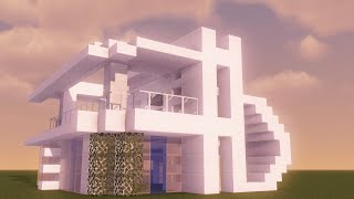 Minecraft How To Build A Large Modern House Tutorial [upl. by Ahsinor177]