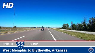 Interstate 55 West Memphis to Blytheville  Arkansas  Drive Americas Highways 🚙 [upl. by Nannarb456]