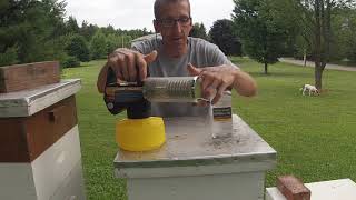 Beekeeping 2018 Part 4 Treating with mineral oil [upl. by Yekcir]