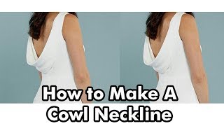 Cowl Neckline Pattern Making Tutorial Back Cowl [upl. by Dlabihcra]