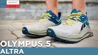 Altra Olympus 5 Review  Trail running hiking partying shoe  Gearist [upl. by Longan36]