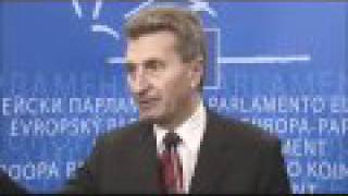 Gunther Oettinger Press Point after EU Hearings [upl. by Annairda]