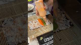 Japanese Vegetarian Shushi With Indie Touch 😳✨ shorts streetfood creatingforindia [upl. by Haneeja]