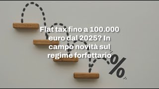 Flat tax fino a 100000 euro dal 2025 In campo novità sul regime forfettario [upl. by Gwenneth]