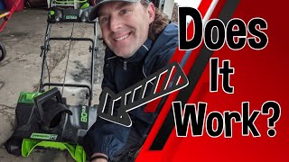 Does a Battery Powered Snow Blower Actually Work  Greenworks Pro 80V 20quot Snow Blower Review [upl. by Ativla526]