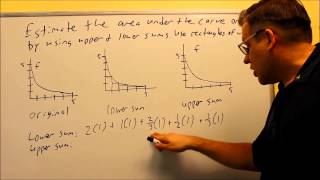 Estimate the Area Under the Curve Using Upper and Lower Sums 2 [upl. by Kingsbury639]