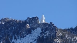 Our Lady of the Rockies Berkeley Pit Copper Mining Site Butte Montana Virgin Mary Statue [upl. by Enyleve820]