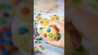 GALLETAS en 1 MINUTO en el MICROONDAS 🍪 postresfaciles [upl. by Naerad]