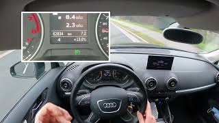 PKW Geschwindigkeits Regel Anlage GRA Tempomat Limiter Audi A3S3 Sportback Anleitung [upl. by Johann]