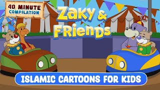 Zaky amp Friends 40 Minute Compilation  Islamic Cartoons For Kids [upl. by Naharba810]