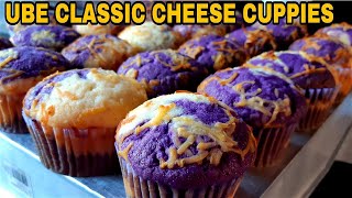 UBE CLASSIC CHEESE CUPCAKES  Makes 2 dozens  Melt in your Mouth Negosyo Recipe [upl. by Marge24]