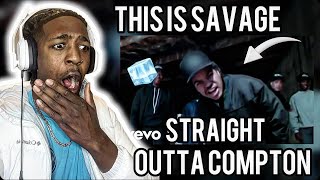 FIRST TIME HEARING NWA  Straight Outta Compton OFFICIAL MUSIC VIDEO REACTION [upl. by Jacobsen]