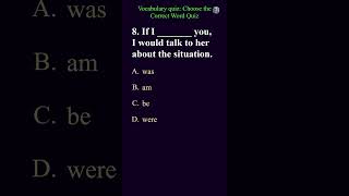 Vocabulary Quiz part3 Choose the Correct Word english quiz grammar TFE [upl. by Janeczka]