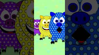 Pig Pigger Piggest OINK Song shorts BabyBigMouth  funny kidssong colors pig cartoonforkids [upl. by Brunn]