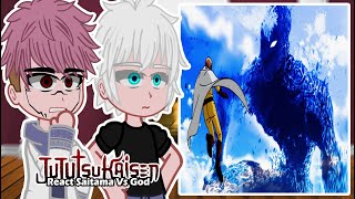 Jujutsu Kaisen React Saitama vs God  Gacha React  One PunchMan  Tiktok [upl. by Kciredor]