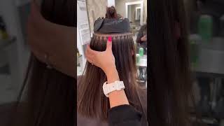 Installation of Sewing in Weft Hair Extensions [upl. by Felipe]