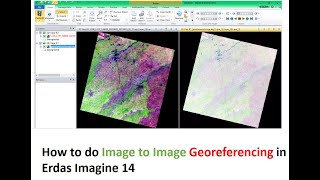 How to do Georeferencing Image to Image in Erdas Imagine 14 [upl. by Ydaf512]