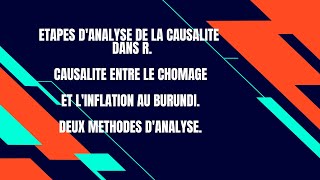 Analyse de la causalité Causality analysis Comment faire une analyse de la causalité dans Rstudio [upl. by Edyak800]