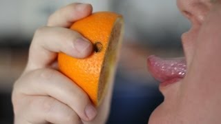 Bestrafung Tutorial  Zungenkuss mit Orange [upl. by Anidam]