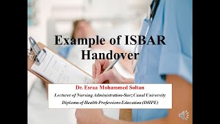 Example of ISBAR Handover [upl. by Dulcle593]