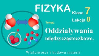 Fizyka Klasa 7 Lekcja 8 Oddziaływania międzycząsteczkowe [upl. by Schifra]