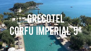 Grecotel Corfu imperial 5  luxury hotel in amazing location 4k vdeo full tour [upl. by Ahc116]