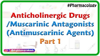 1Anticholinergic Drugs  Muscarinic antagonists Antimuscarinic agents Part 1 [upl. by Buddie]