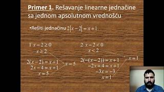 Rešavanje linearnih jednačina sa apsolutnim vrednostima [upl. by Middle]