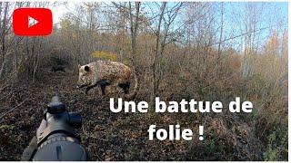 Chasse aux sangliers en haute marne Une battue de folie  4 sangliers au même poste  Wild boar [upl. by Quintina]