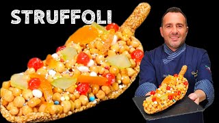 STRUFFOLI NATALIZI NAPOLETANI Nuova ricetta spettacolare con sassola in croccante fatta a mano [upl. by Kruger]