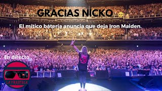 NICKO MCBRAIN ANUNCIA QUE DEJA IRON MAIDEN Y SALVO SORPRESA ANUNCIAMOS SU SUSTITUTO [upl. by Elgna]