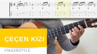 Çeçen Kızı  Tanburi Cemil Bey  Fingerstyle Gitar Nota amp Tab [upl. by Mabelle201]