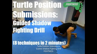 Turtle Position Submissions  Guided Shadow Fighting Drill  Fightness MMA [upl. by Hollister395]