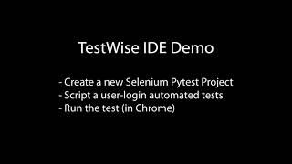 TestWise Create Selenium Pytest Test [upl. by Joash]